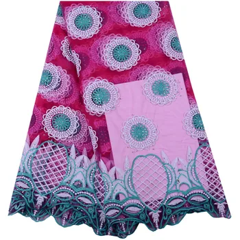 

African Lace Fabric Milk Silk Embroidered Nigerian Laces Fabric Bridal High Quality French Tulle Lace Fabric For Wedding Y1499