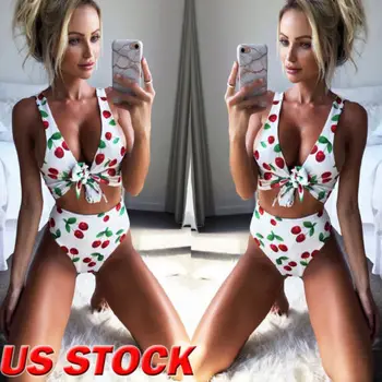 

2019 Sexy Womens Bikini Set Brazilian Bandage Floral Bottom Swimwear Swimsuit Briefs