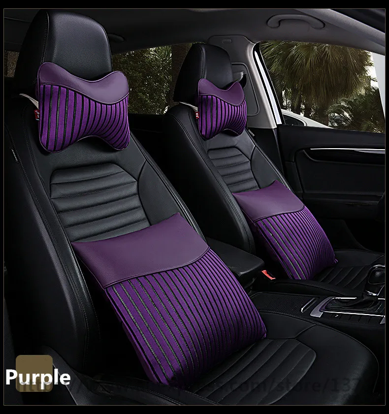 Автомобильная подушка и талия четыре части для автомобиля включают 2 шт шеи подушки для поддержки шеи талии 2 шт поддержка сиденья