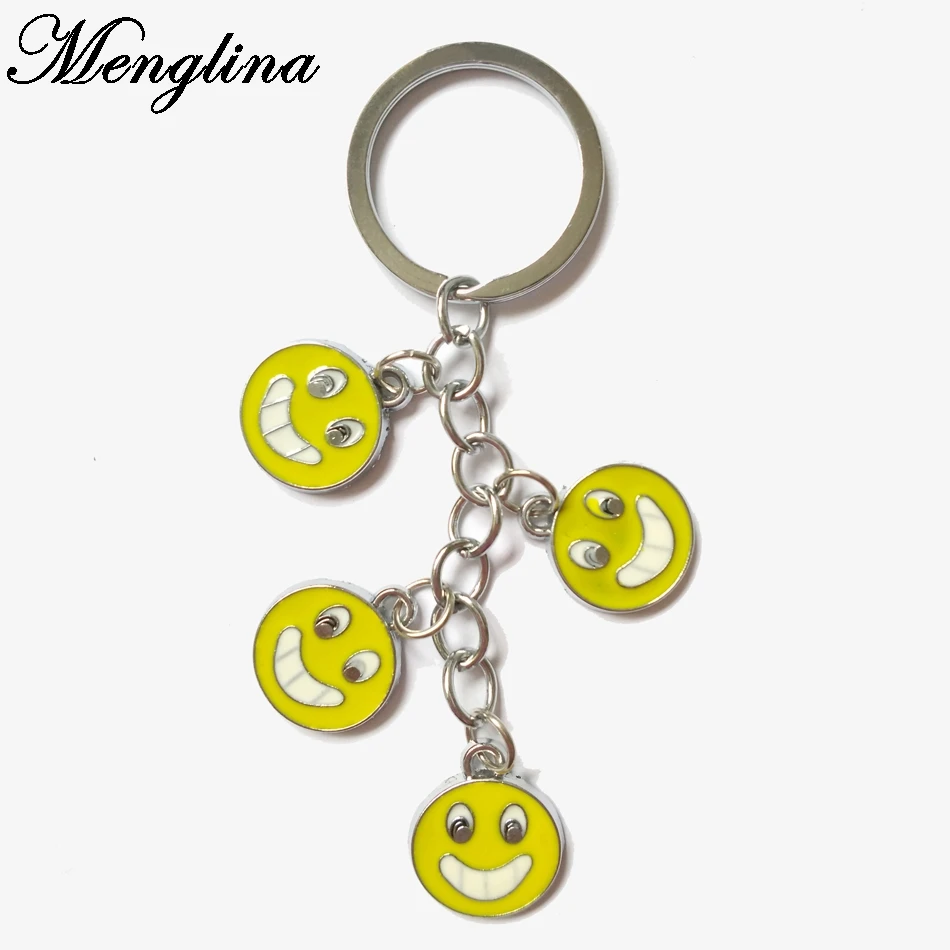 Buy Menglina Fashion Yellow Enamel Emoji Keychains