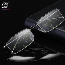 Clara Vida = сплав Бизнес для мужчин для интеллекта прогрессивные Мультифокальные коммерческие очки для чтения бифокальные+ 1+ 1,5 до+ 4