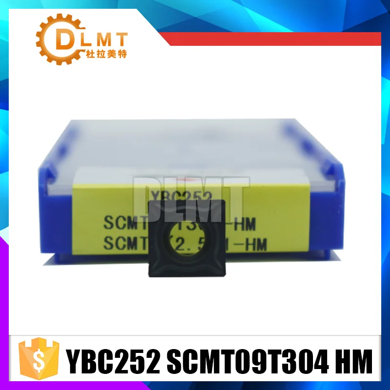 

10PCS/SET SCMT09T304 HM carbide inserts YBC252 tungsten Carbide Cutting tools insert
