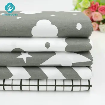 

Mensugen 5 pcs 40x50cm Clouds Stars Cotton Fabric for Patchwork Quilts Patchwork Telas Sewing Tissue DIY Crafts Materials