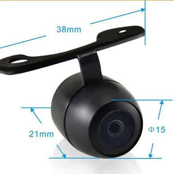 12V 170 degress 미니 컬러 CCD 역방향 백업 자동차 전면 후면보기 카메라 야간 투시경