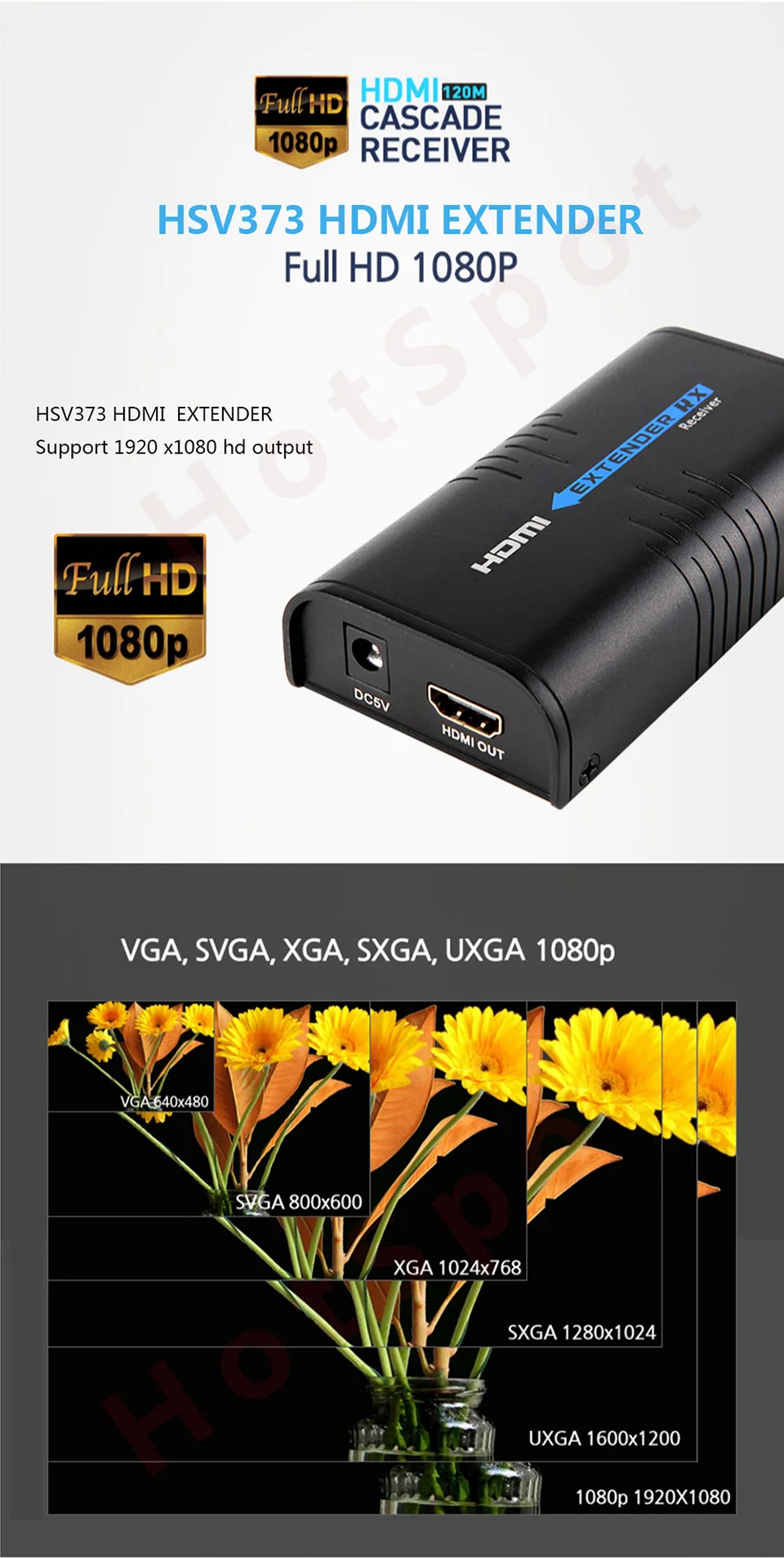 MiraBox HDMI Extender Transmitter and Receiver Over IP TCP UTP like HDMI splitter No Latency Lossless 1080P HDMI cat5 Extender (6)