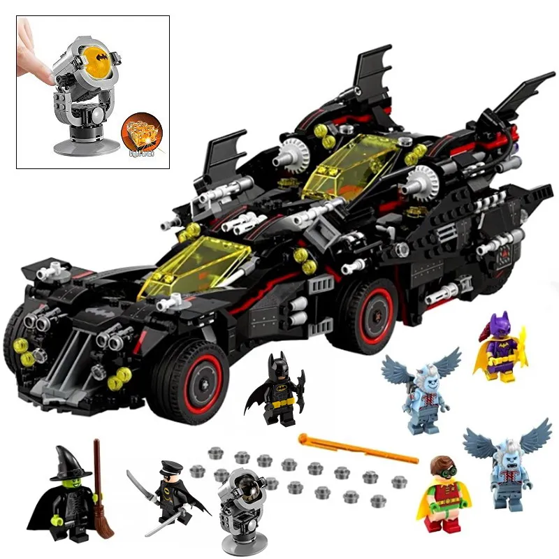 

07077 LEPIN 1496Pcs The Batman Ultimate Batmobile Set Model Building Blocks Enlighten Figure Toys For Children Compatible Legoe