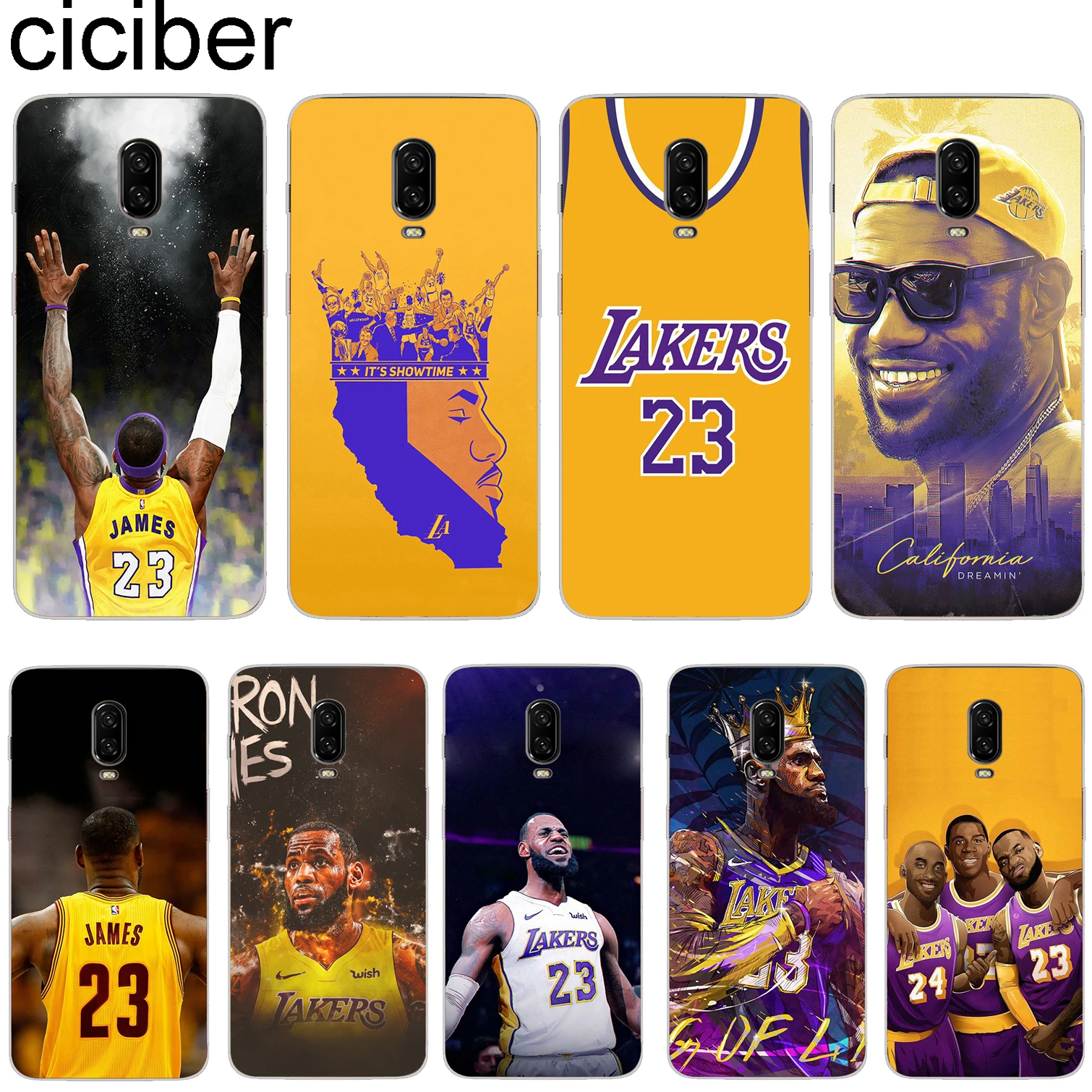 

ciciber For Oneplus 6 6T 5 5T Soft Silicone Phone Cases Cover Clear TPU For 1+ 6T 6 5T 5 LeBron James Coque Capa Fundas