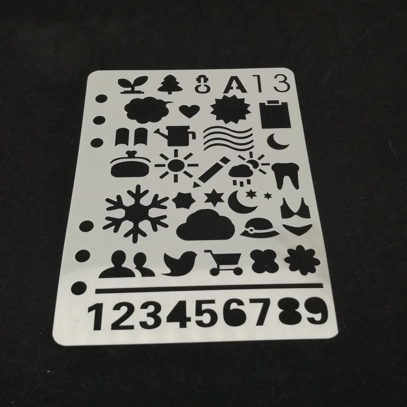 number sun pvc layering stencils for diy scrapbook drawing color spray