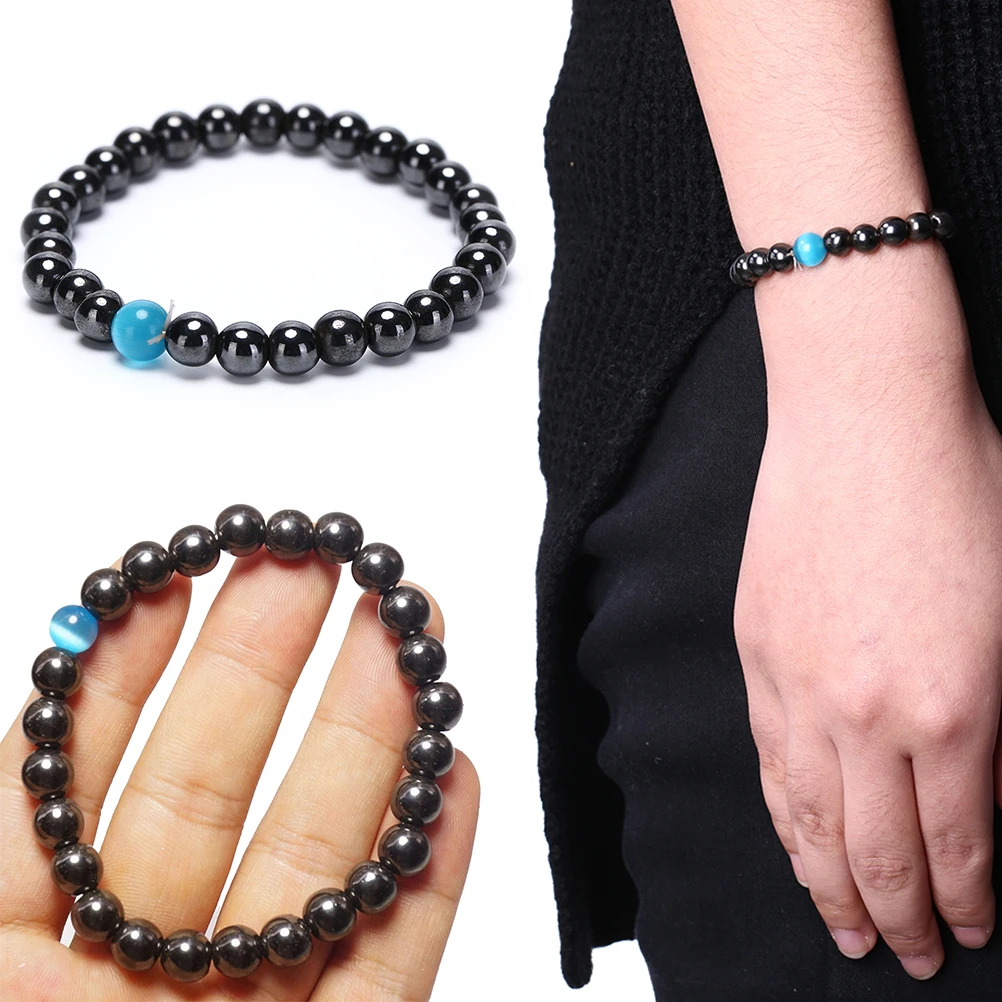 Biomagnetism Nature Magnetic Bracelet Handmade Beads Natural Stone Health Care Weight Loss Bracelet Wristband DIY Jewerly