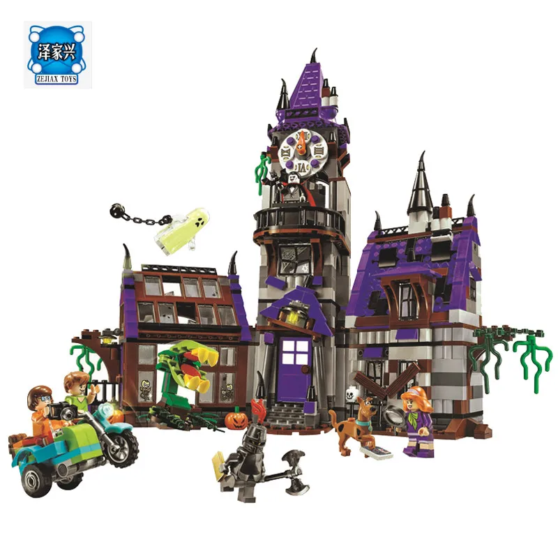

New Arrival Scooby Doo Mystery Mansion Buiding Blocks Bela Compatible Educational Lepins Toy 75904 Model Building Sets