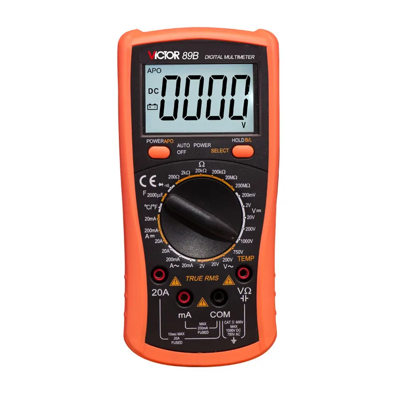 

VICTOR 89B LCD Display Ohmmeter AC DC Testing handheld digital multimeter of the original