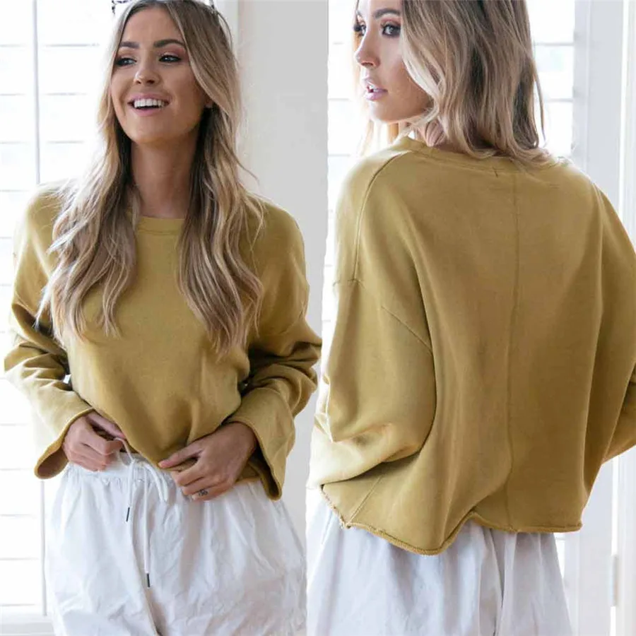 New Style Womens Loose Casual Long Sleeve Blouse Jumper Pullover Tops Coat Sexy Fashion Hot 