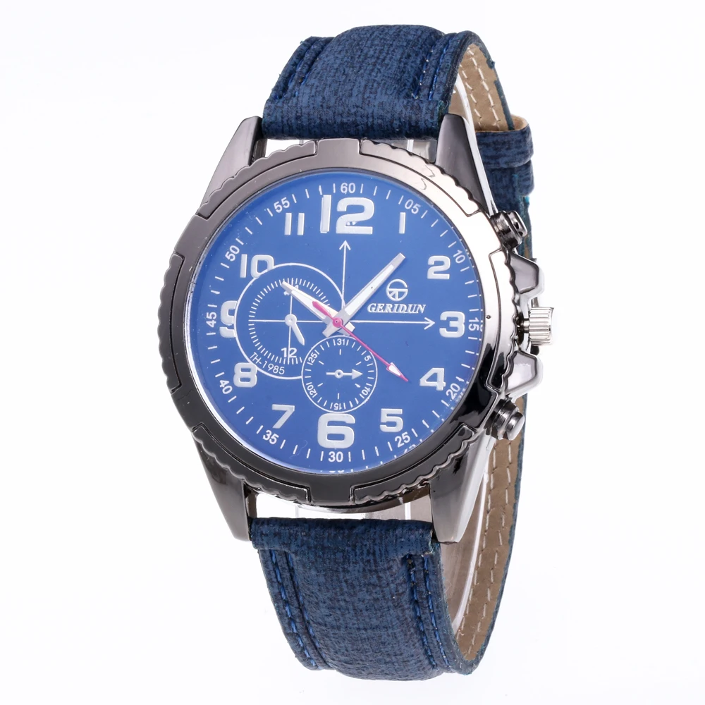 Мужские наручные часы Reloj hombre кожаные военные спортивные аналоговые кварцевые