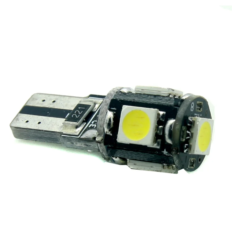 2 шт. маленький размер Canbus без ошибок LED T10 W5W 5050 5SMD светодиодные лампы