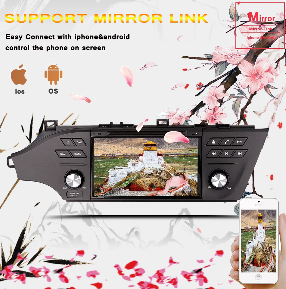 4 Гб 64 Гб Восьмиядерный 2 din Android 9,0 автомобильный dvd-плеер gps для Toyota Avalon 2013- 1024*600 экран автомобиля стерео радио аудио видео