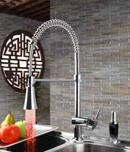 LED Light Kitchen Faucets Torneira Swivel Chrome Brass Basin Sink Water Tap Vessel Lavatory Faucets,Mixer Taps
