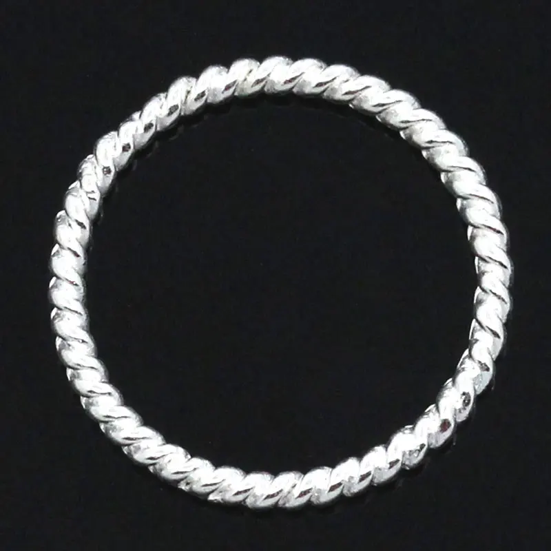 18mm Closed Jump Rings for Connectors/Pendants Jewelry Findings Silver Color Striped Charms DIY Making Keychain 50PCs | Украшения и