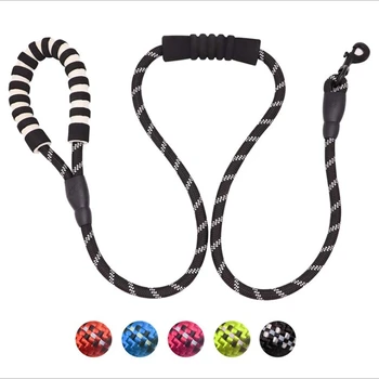 

Pet supplies dog leash reflective double handle large and medium small dog running rope