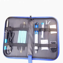 110 В/220 В 15 в 1 Электрический паяльник 60 Вт высокотемпературный набор паяльных инструментов с Портативная сумка для инструментов