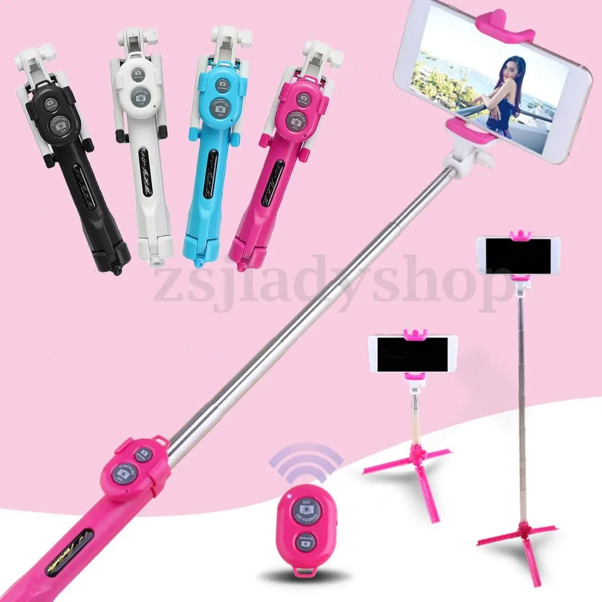 New Wireless Bluetooth Selfie Stick Mini Tripod Monopod For Mobile