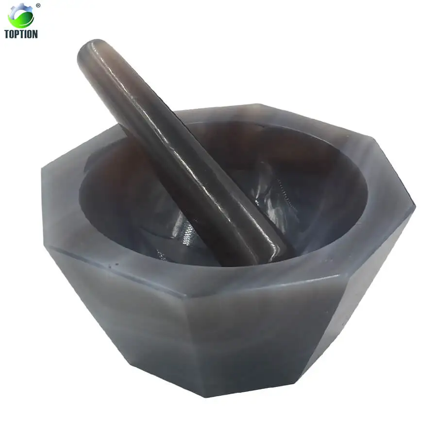 50 250mm Natural Agate Mortar With Pestle Chemistry Laboratory