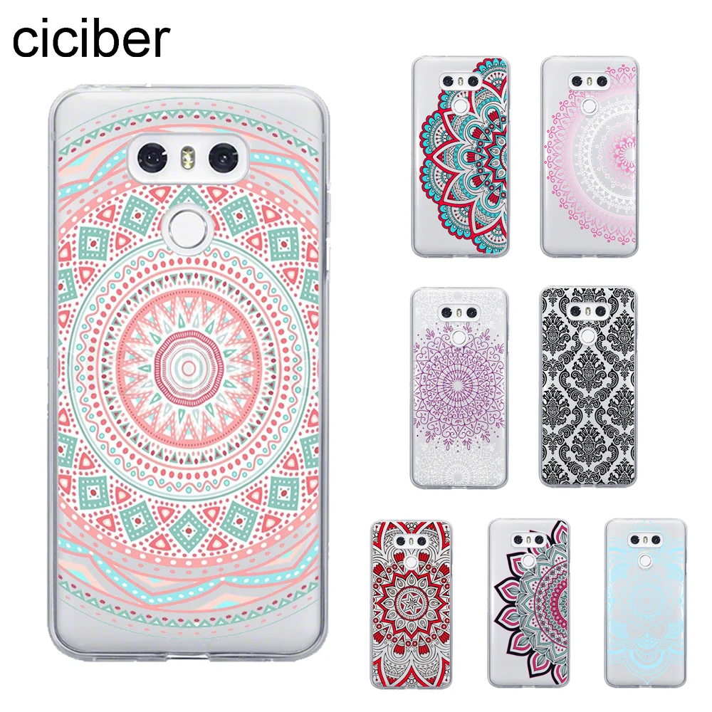 

ciciber Lace Mandala Cover For LG G7 G6 G5 V40 V35 V30 V20 ThinQ Phone Cases For LG K8 K10 2017 2018 K9 K11 Plus Coque Soft TPU