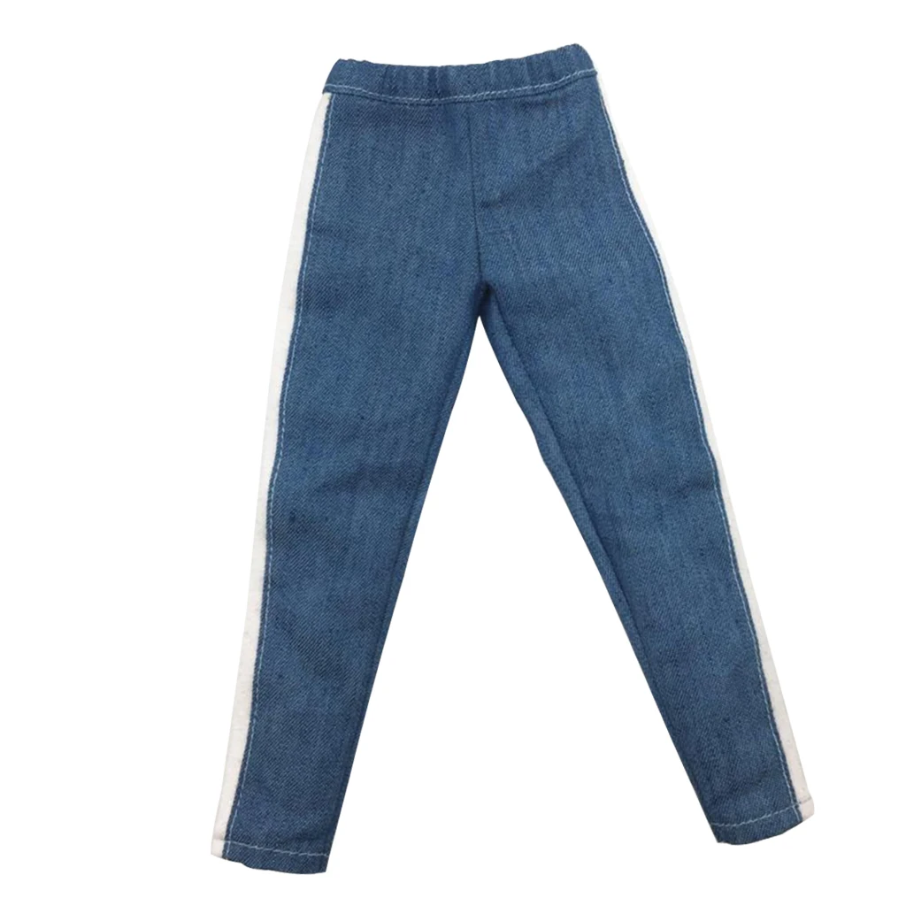 MagiDeal  1/6 Scale Male Seamless Body Clothes Jeans Pants Trouser for 12