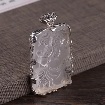 

BOCAIThai silver buckle bat xiangyun lace package with white crystal pendant