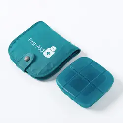 Портативная коробка для хранения лекарств, пластиковый переносной органайзер для путешествий, лекарственная таблетница с мешком