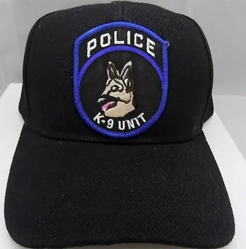 

Printed POLICE K9 K-9 Dog Unit LE Cop Patch Baseball Hat CAP Adjustable Biker CAP-0009