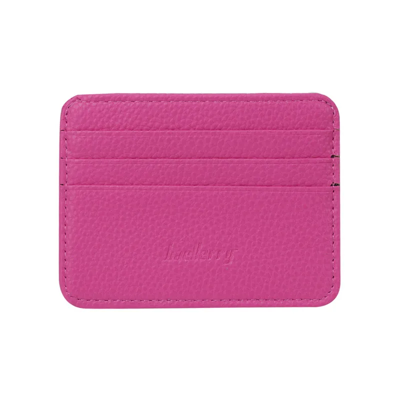 Baellerry 1 шт мужские 3 кредитные карты бизнес карман тонкий ID Кредитные карты бумажник для денег 6 цветов - Цвет: Hot Pink