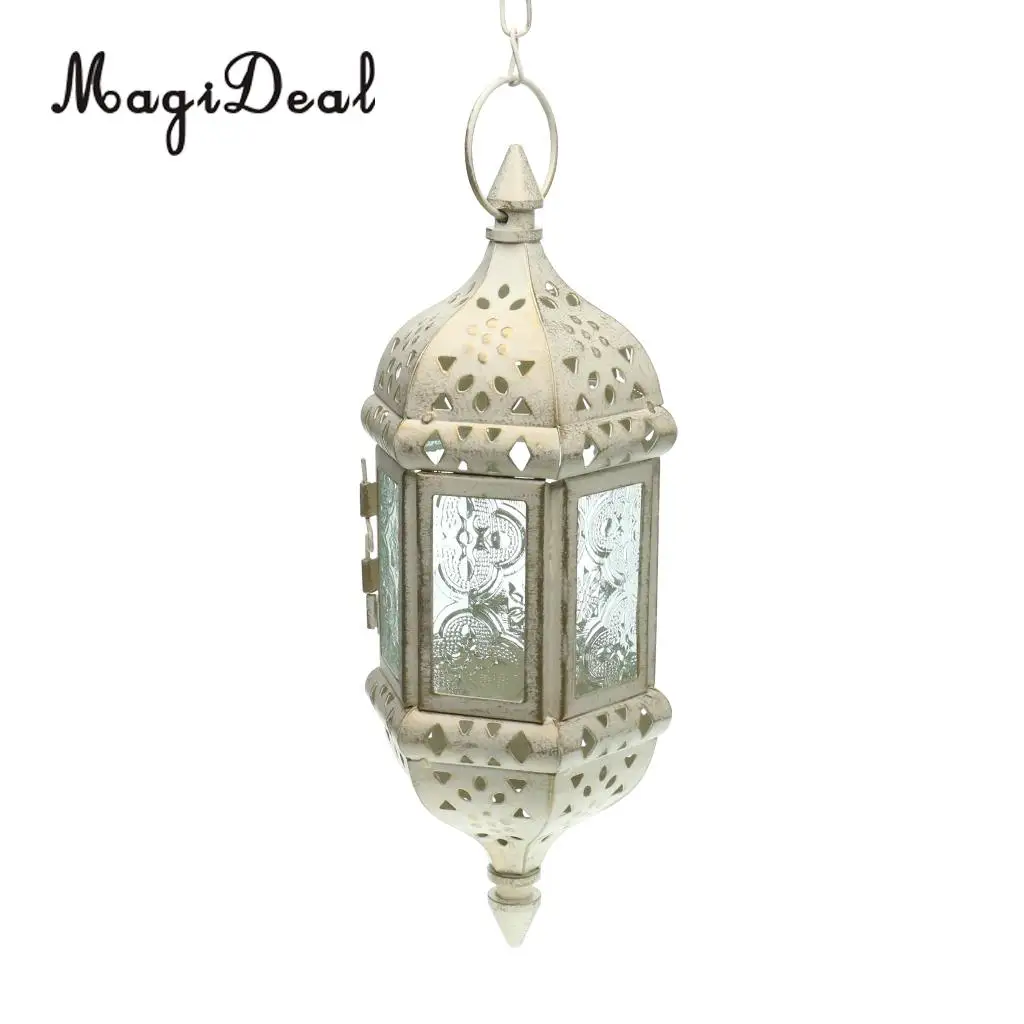 Марокканский металлический полый подсвечник декоративный свечной фонарь лампа с 66 см цепи, для свадьбы домашнего декора