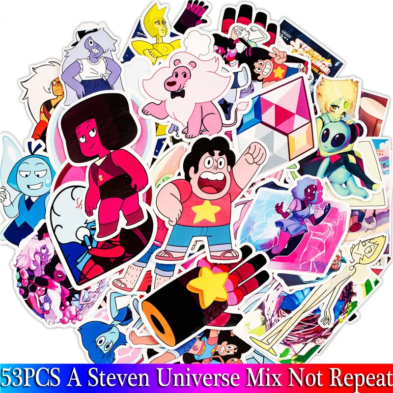 50PCS Pack 2018 New Cute Cartoon Steven Universe Stickers Set Toy Sticker For Luggage Skateboard Laptop Motorcycle Sticker