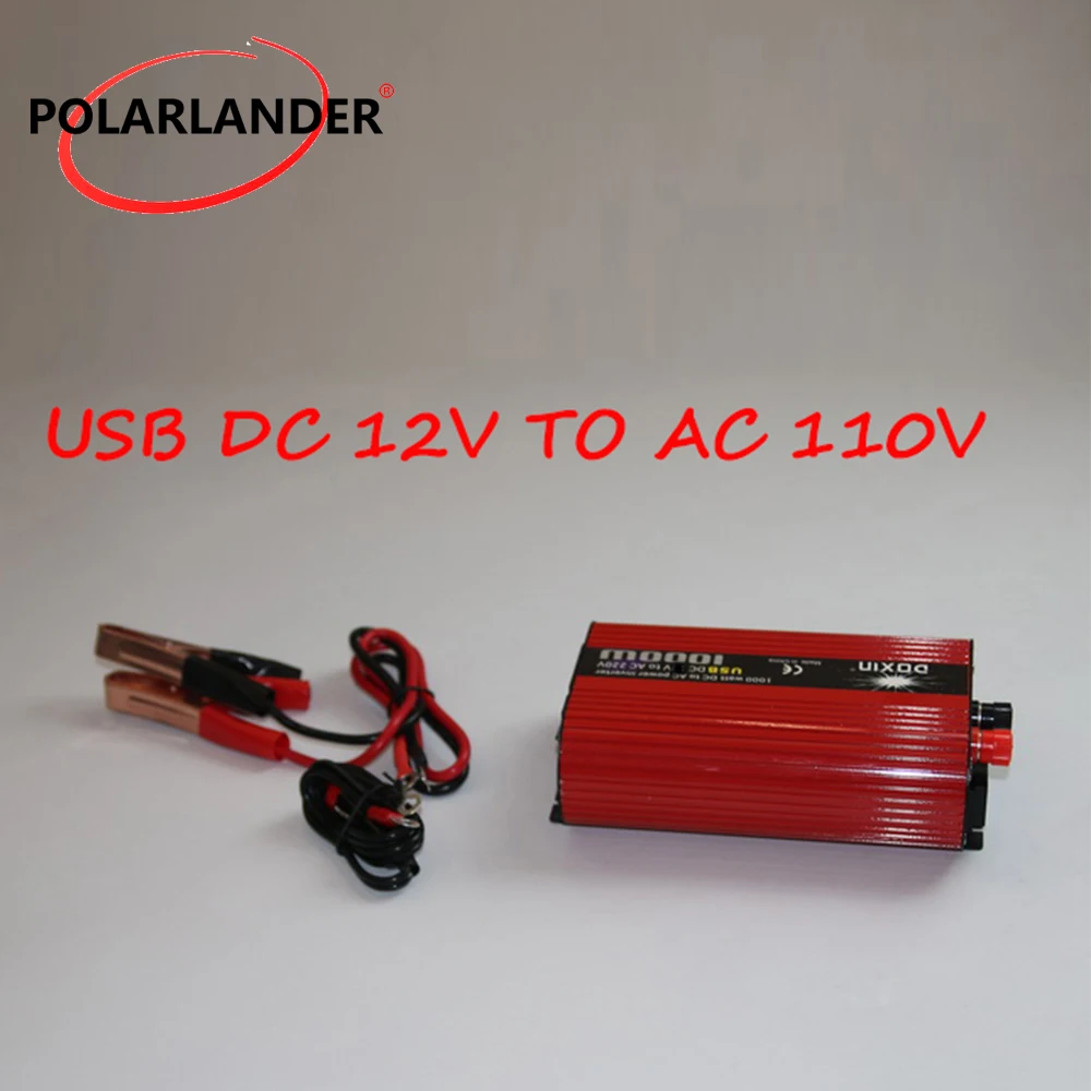 DC 24 V к AC 110 V/Универсальное напряжение DC 12 V к AC 220 V/двойной USB Красный Овальный инвертор питания DC 12 V к AC 110 V/DC 24 V к AC 220 V/