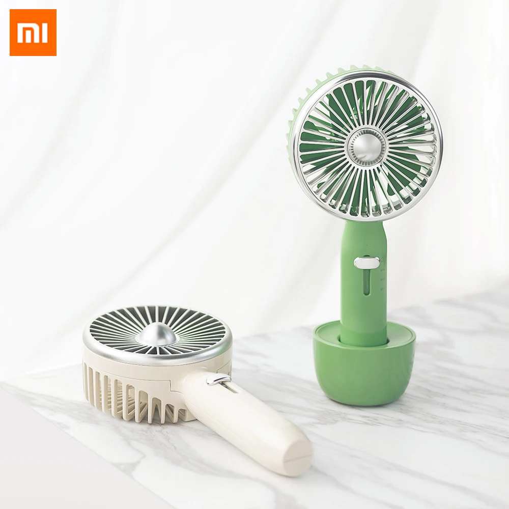 Горячий Xiaomi Mijia Guildford вентилятор портативный ручной с перезаряжаемой встроенной батареей 2000mAUSB порт удобный мини вентилятор