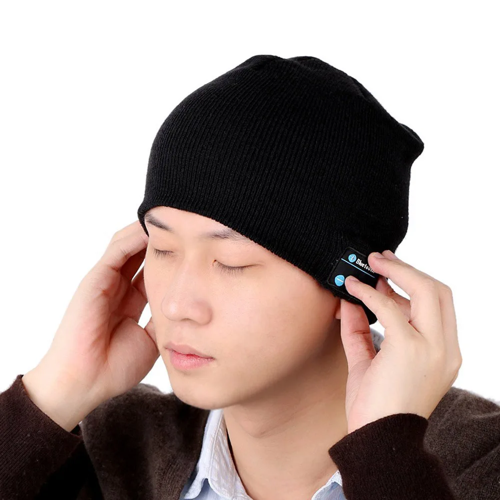 Горячая Bluetooth музыка мягкая теплая шапка со стереогарнитурой динамик беспроводной Hands-free cap