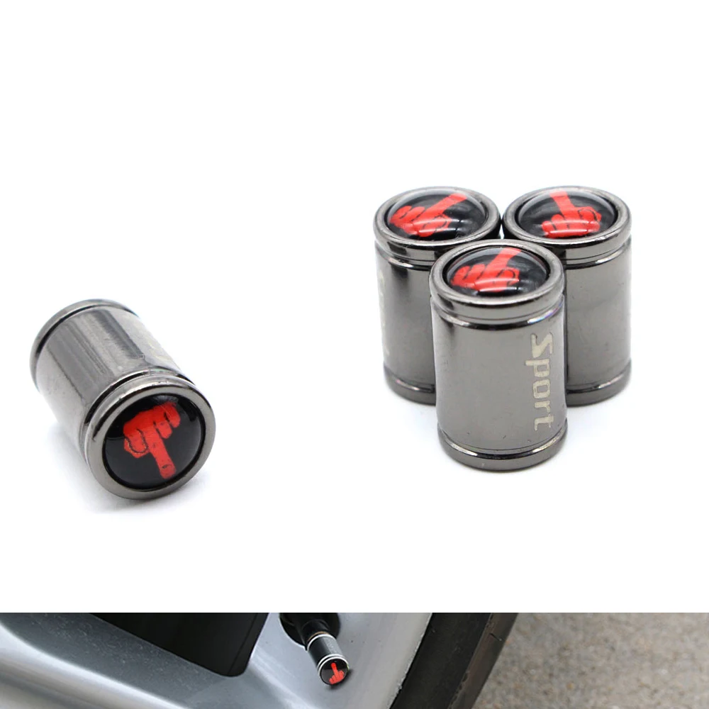 4 Pcs/Set Copper Chrome Tire Valve Stem Cap Tire Wheel Stem Air Valve Caps for Auto Carsin