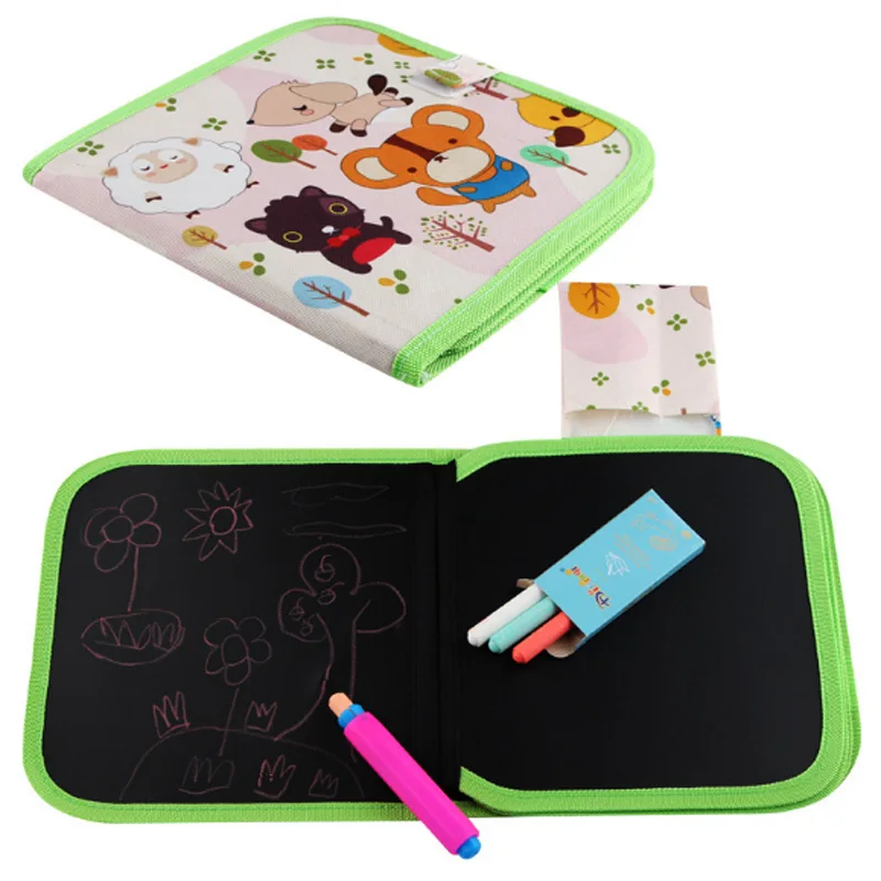 

Kids Toys Drawing Board Education Toy Safety Coloring Cloth Book Animals Painting Board Recyclable Easy Carry DIY Learning Toys