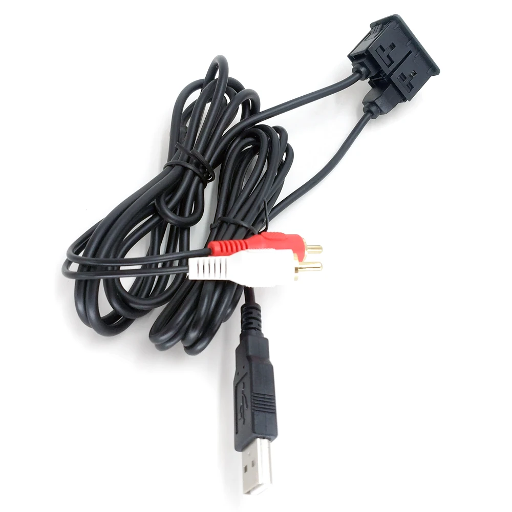 Biurlink 1 метр Универсальный штекер USB 2RCA к AUX интерфейс аудио вход кабель адаптер для