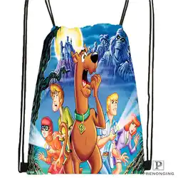 Custom Scooby-Doo _ походная сумка на шнурке Cute Daypack Kids Satchel (черная спина) 31x40 cm #180611-01-44