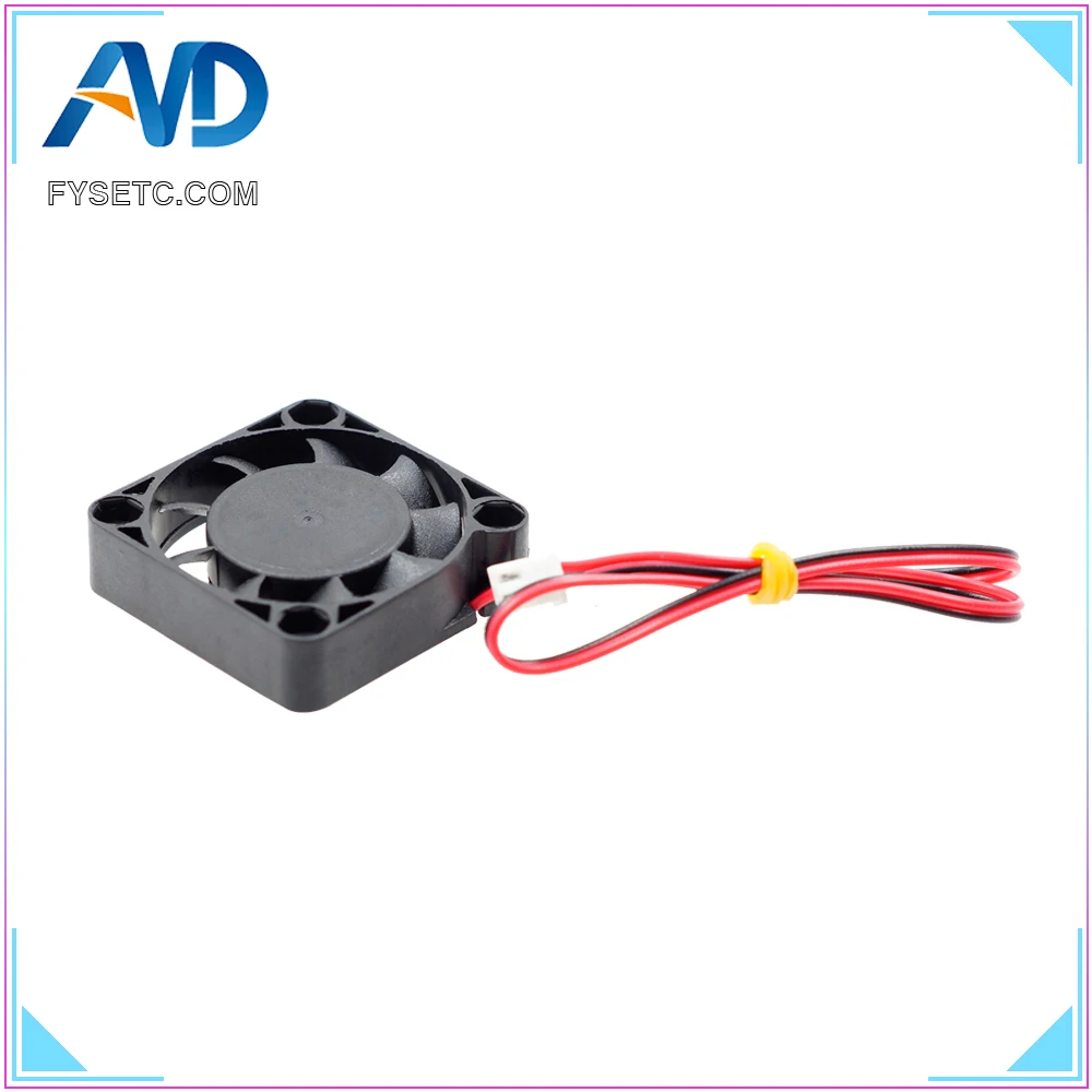 5 قطعة 4010 التبريد مروحة 12 V 2 دبوس مع دوبونت سلك فرش 40*40*10 بارد المشجعين برودة Radiato ل Anet A8 A6 3D الطابعات أجزاء
