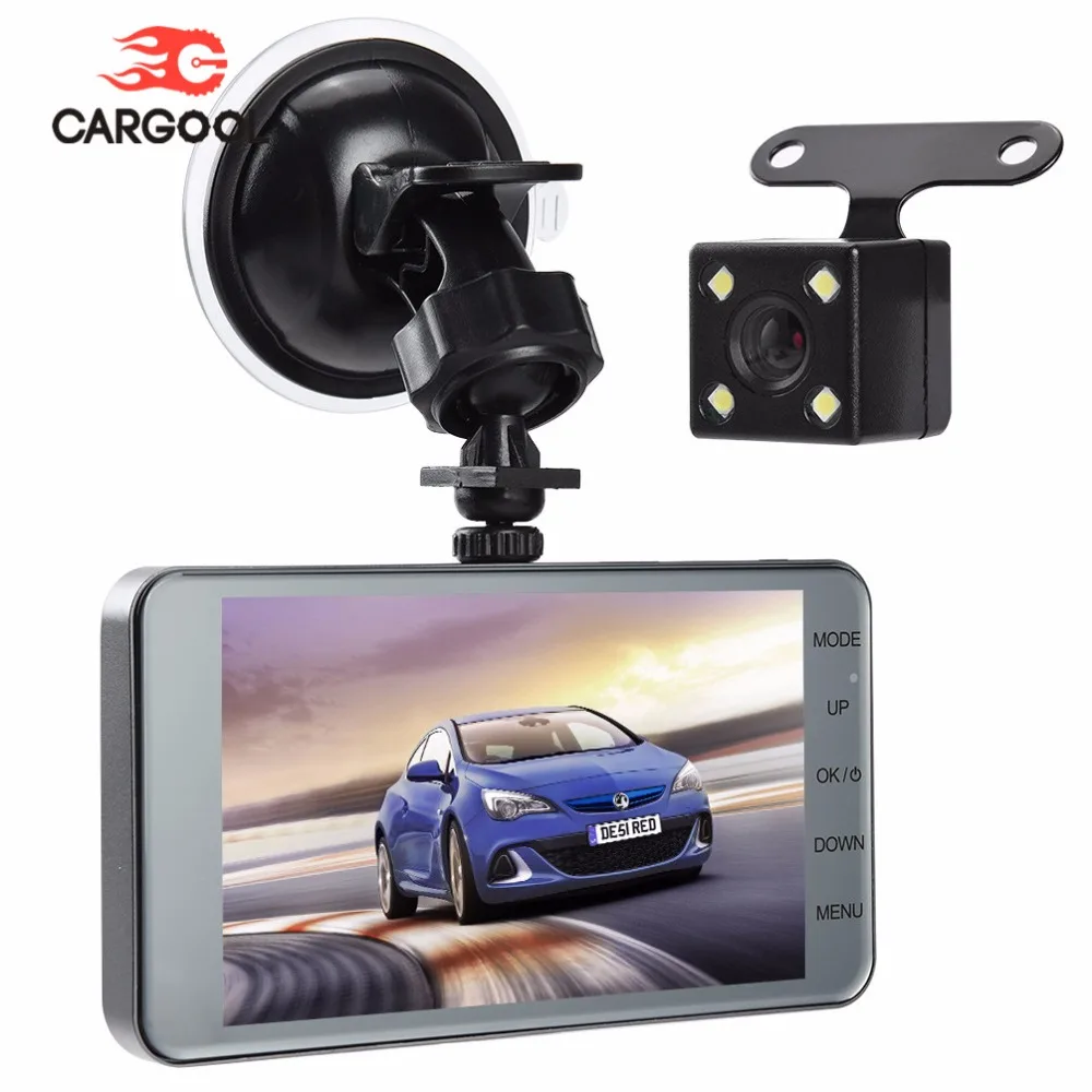 CARGOOL 1080 P Автомобильный видеорегистратор Full HD Dash Cam Передняя Задняя приборная