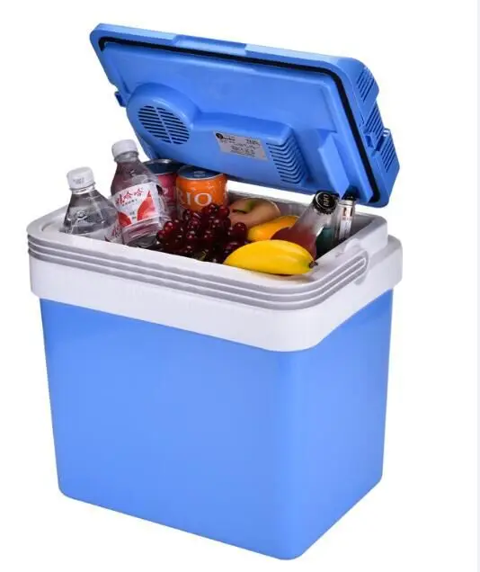 25 L 자동차 냉장고, 220V/냉동고 12v 미니 냉장고 자동차 가정용 이중 사용 소형 냉장고, 기숙사 냉온도 상자