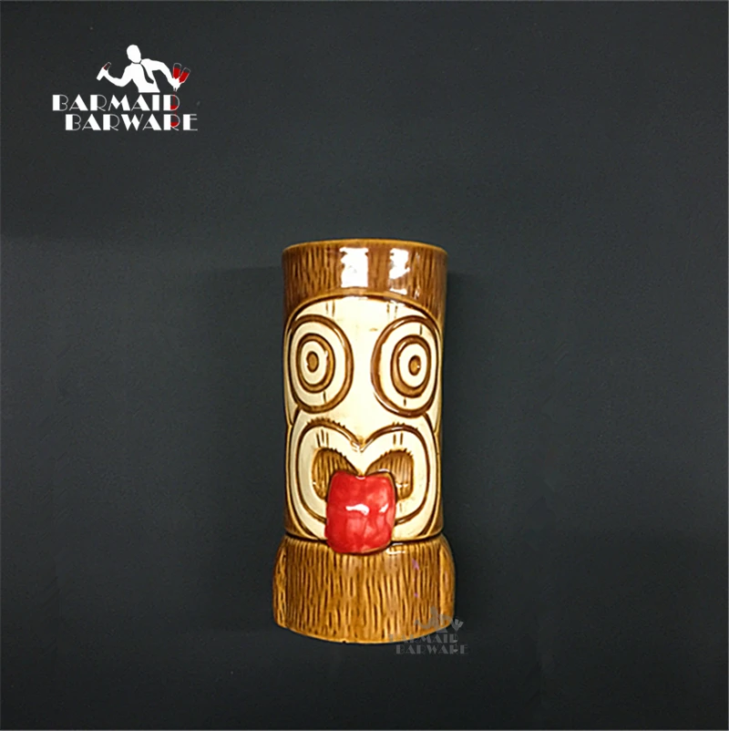 

580ml Hawaii Tiki Mugs Cocktail Cup Beer Beverage Mug Wine Mug Ceramic Ku.Ku.Kauioo Tiki Mug