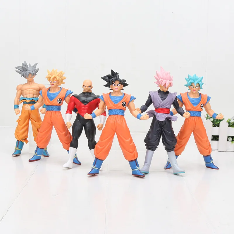 6 шт./компл. Dragon Ball Z broli фигурка броли Super Ultra Instinct Гоку Супер Саян Роза Гоку черный джирен фигурка ПВХ игрушки