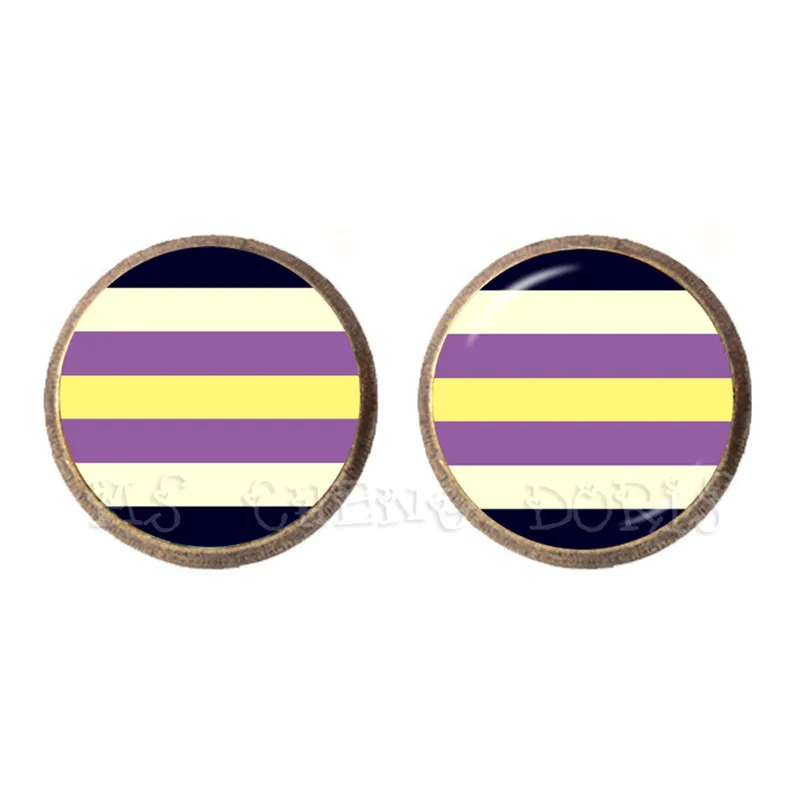 ЛГБТ цветные круглые гипоаллергенные серьги для ушей для женщин и мужчин, модные ювелирные изделия для влюбленных, ювелирные изделия для геев - Окраска металла: 18