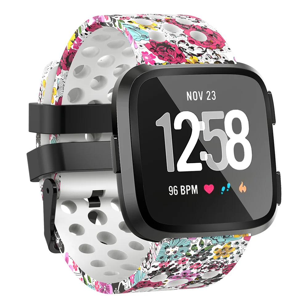 Honecumi 4 шт. полосы для Fitbit Versa браслет заменить Мужские t аксессуары для Fit bit Versa фитнес ремни для женщин мужчин