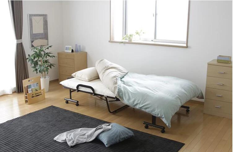 Japanese Tatami Metal Folding Bed Frame With Caters Bedroom Furniture Foldable Platform Bed Frame Wooden Slatted Bed Design Japanese Tatami Metal Folding Bed Frame With Caters Bedroom Furniture Foldable Platform Bed Frame Wooden Slatted Bed Design