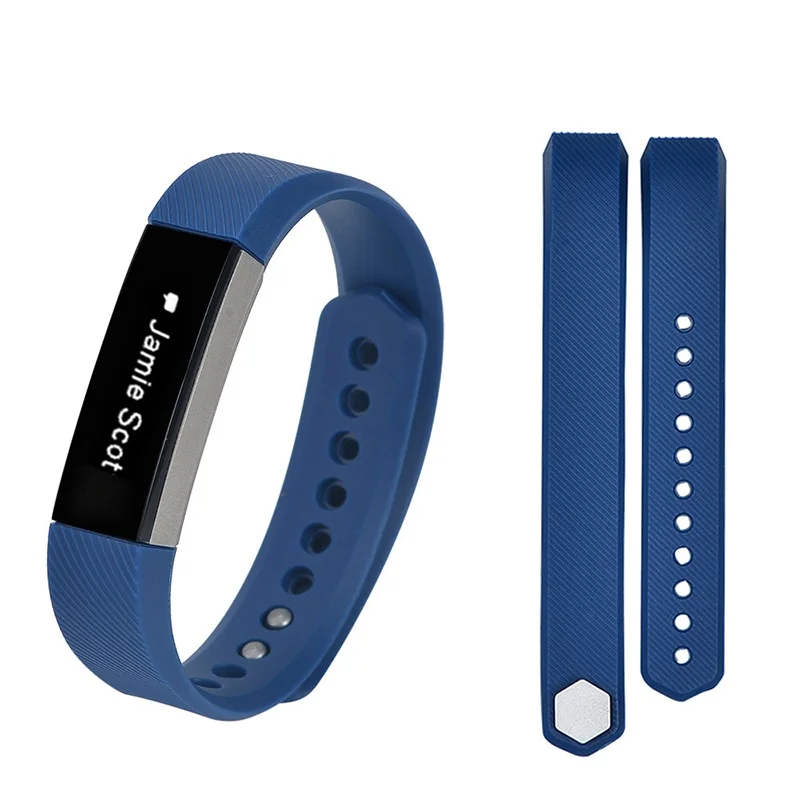 16 цветов, силиконовый ремешок для часов, высокое качество, сменный ремешок на запястье, силиконовый ремешок, Застежка Для Fitbit Alta HR, умный браслет, часы - Цвет ремешка: Navy Blue