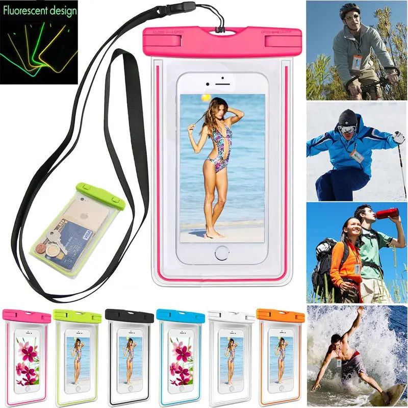 Universal 4.5" to 6" Waterproof Phone Protective Pouch Case Dry Bag